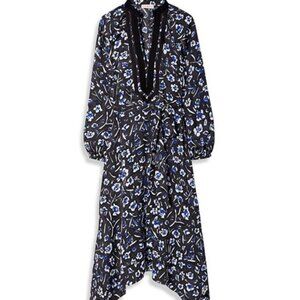 Tory Burch Puffed Sleeve Printed Tunic Dress